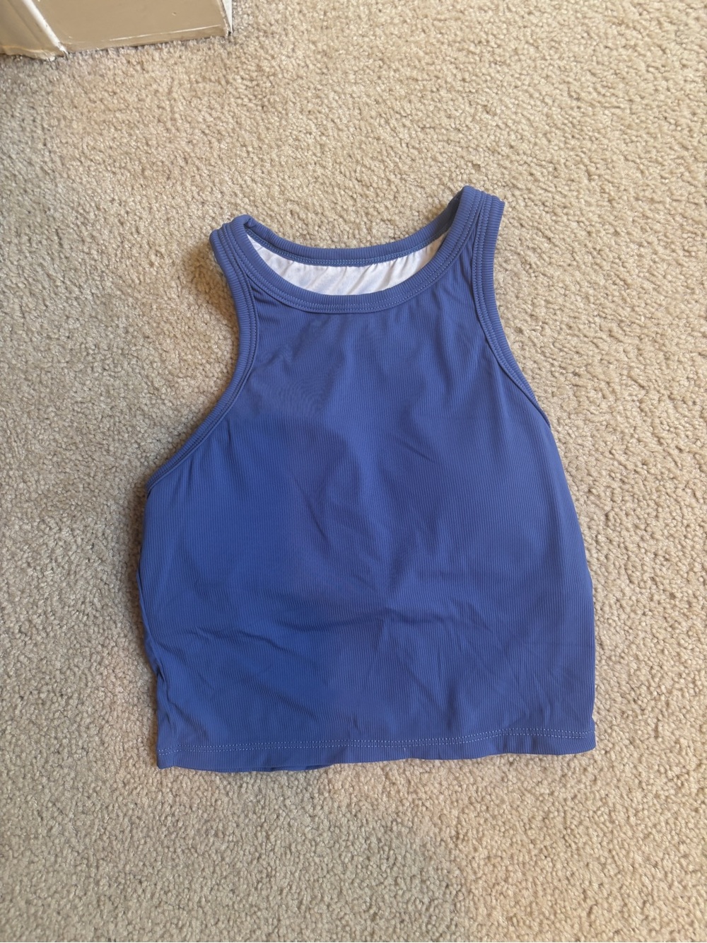Women’s Sleeveless Ribbed Tank Top - Blue